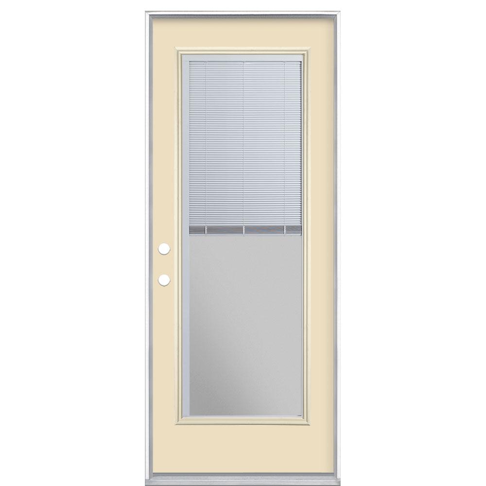 Masonite 32 in. x 80 in. Full Lite Mini Blind RightHand