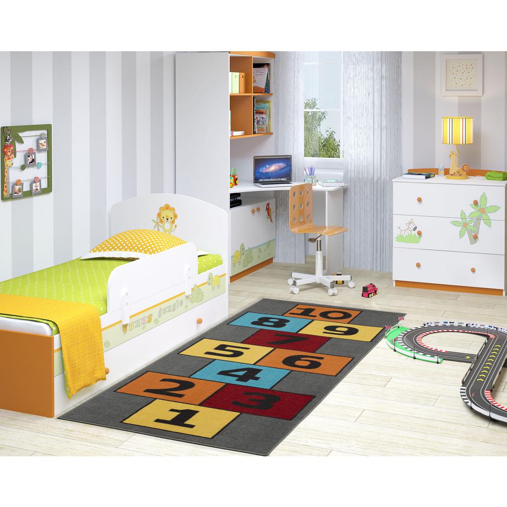 grey and yellow childrens bedroom