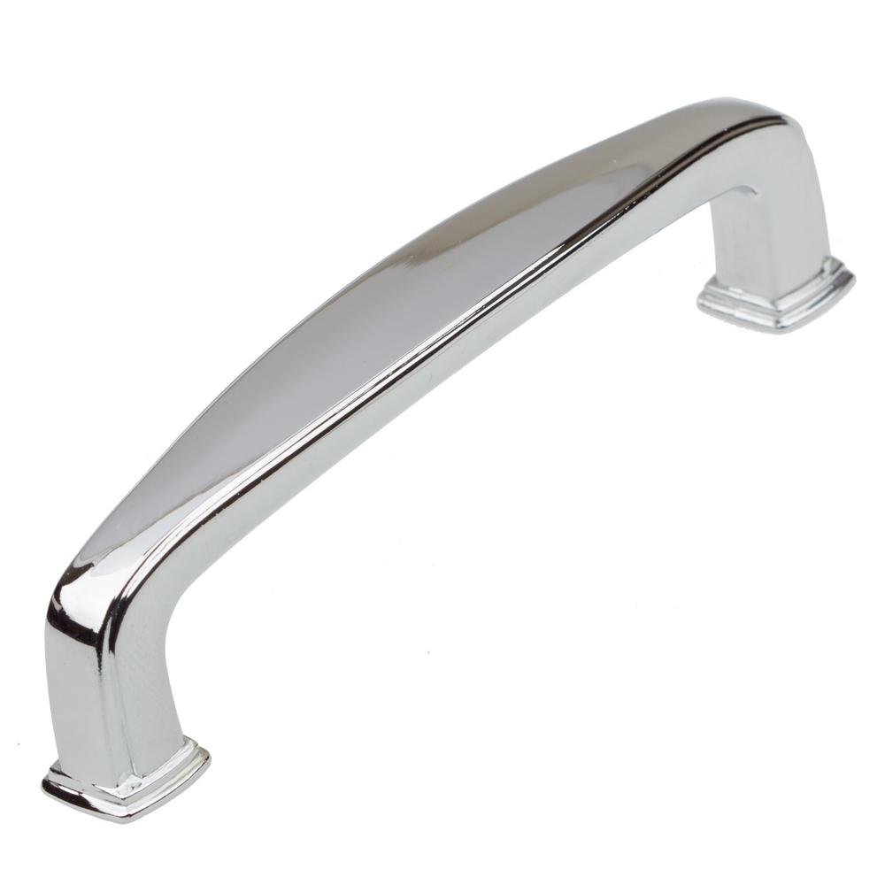 GlideRite 3-3/4 in. Center to Center Polished Chrome Deco Cabinet Pulls ...