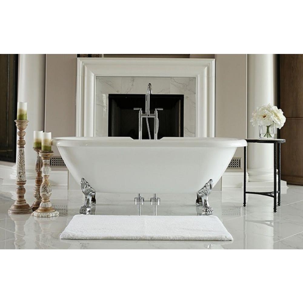 Pinnacle Restore 6 Ft Acrylic Clawfoot Free Standing Non Whirlpool Tub Oval