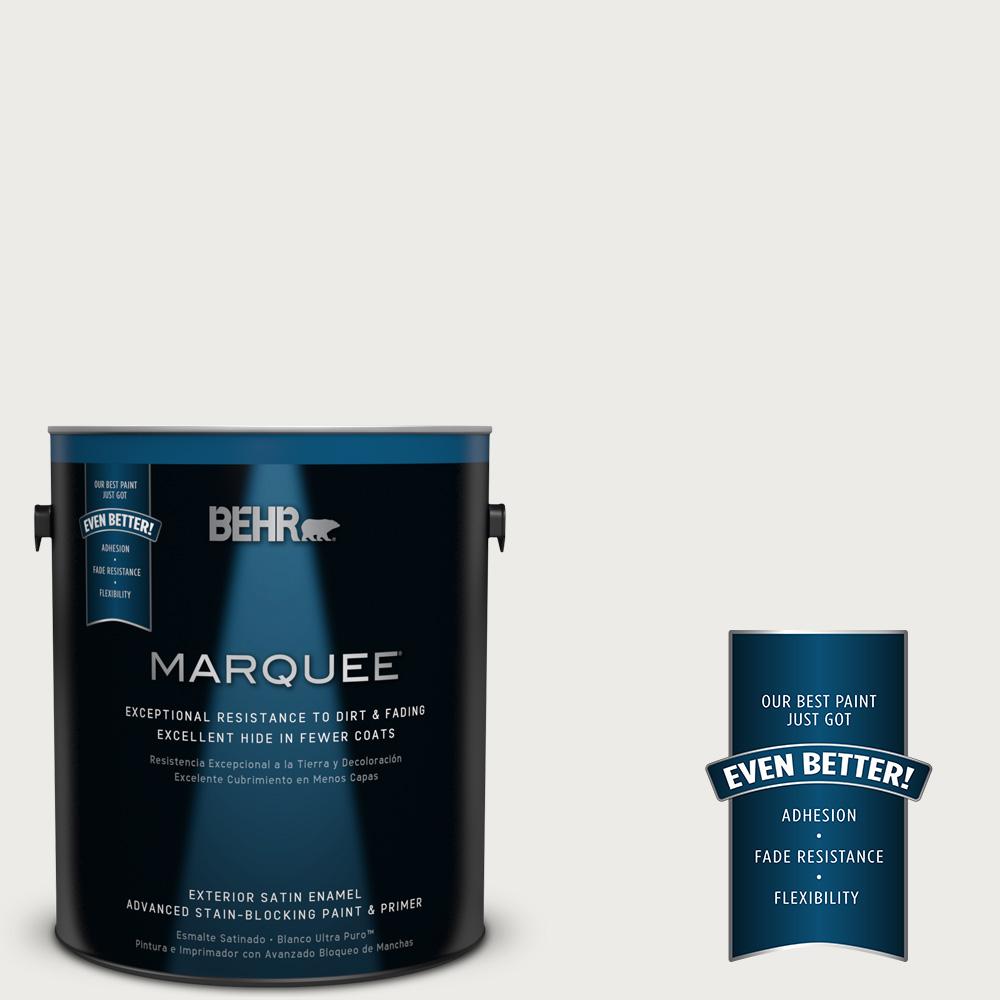 BEHR MARQUEE 1gal. PPU1212 Gallery White Satin Enamel Exterior Paint