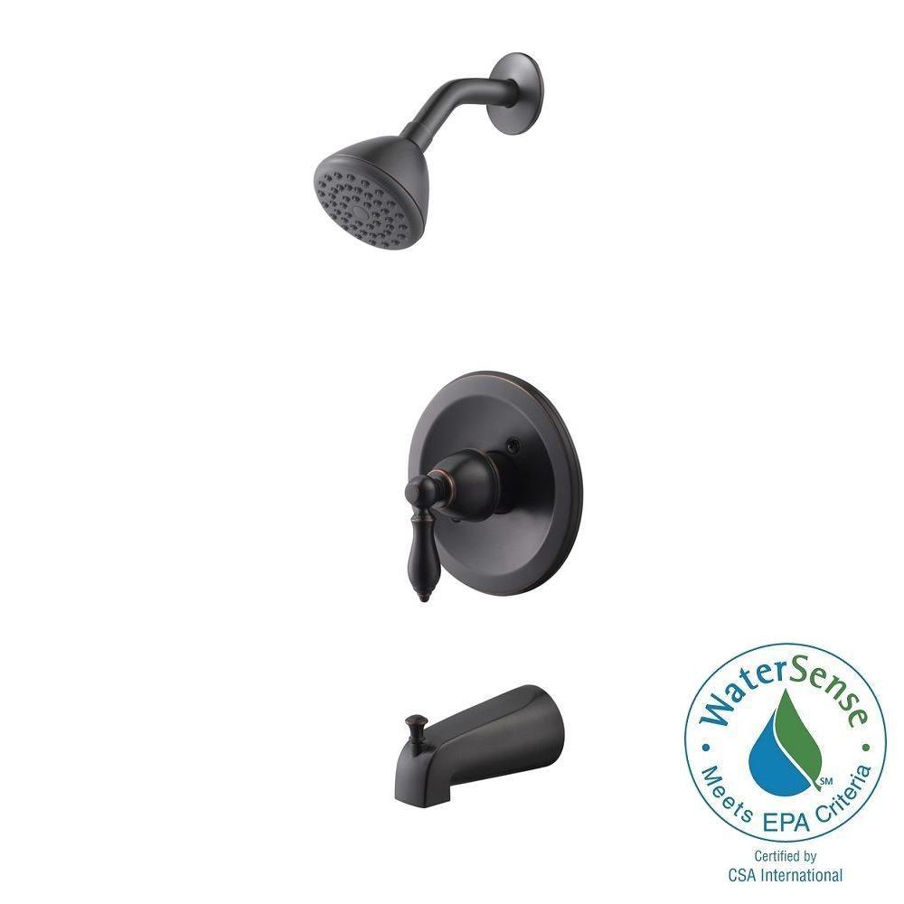 Design House Oakmont 2 Handle Tub And Shower Faucet In Satin Nickel Design House Hathaway Single Handle 1 Spray Tub And Shower Faucet In Oil Rubbed 2