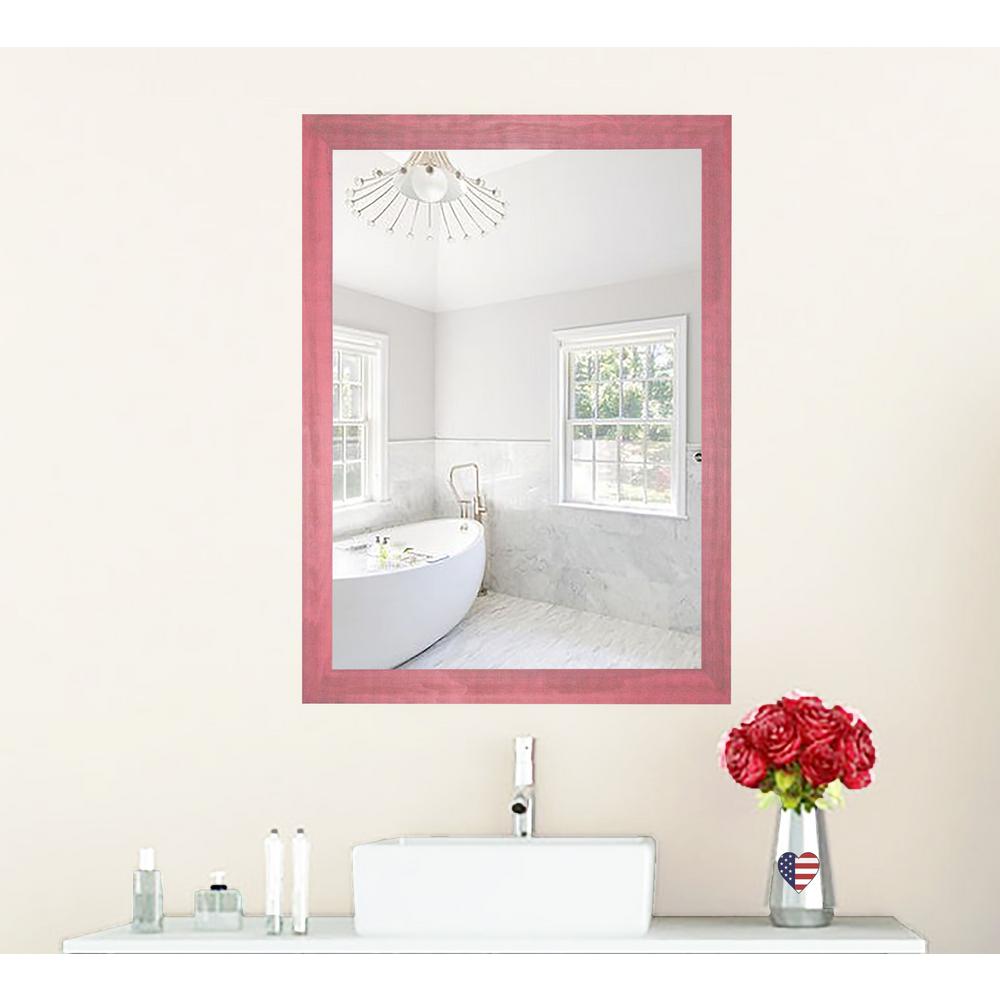 48 In X 36 Vintage Pink Framed Wall Vanity Mirror V096 30 5 Vintage Pink Framed Wall Vanity Mirror