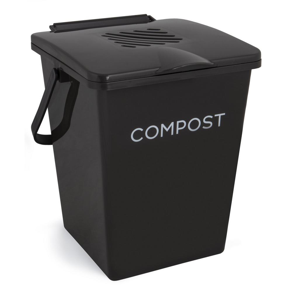 Tumbleweed Organi 3.6 Gal. Kitchen Compost Collector Bin Caviar000024