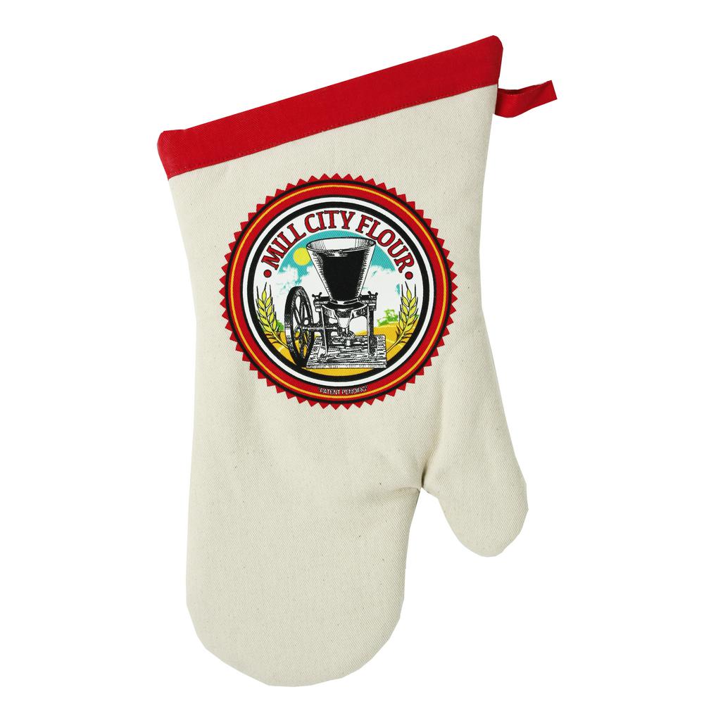 Lavish Home Quilted Cotton Chocolate Heat/Flame Resistant Oven Mitt and