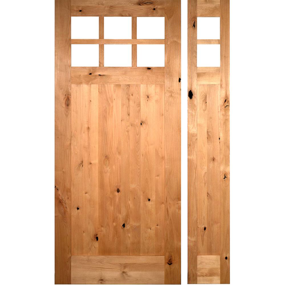 Krosswood Doors 50 In X 96 Craftsman Alder 1 Panel 6lite Clear Krosswood Doors 50 In X 96 Craftsman Alder 1 Panel 6lite Clear Low