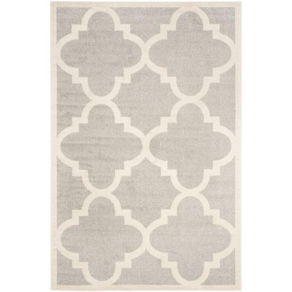 Stain Resistant Outdoor Rugs The Home Depot Amherst Light Gray Beige 8 Ft X 10 Indoor Outdoor Area