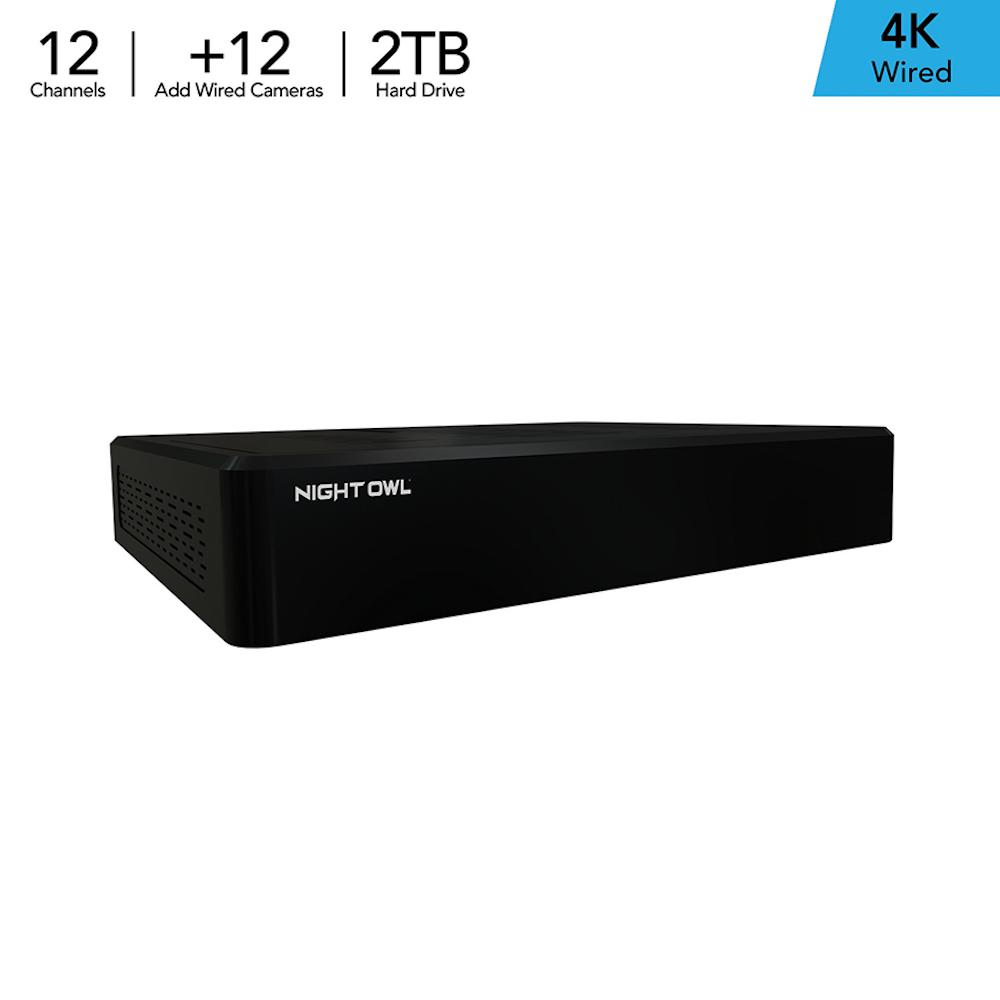 Night Owl DP8 Series 12Channel 4K HD DVR Player with 2 TB Hard Drive