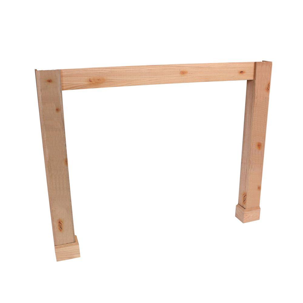 Builders Choice Fireplace Mantel Kits Mantels The Craftsman 63 5 In X 50 Knotty Alder Leg And Skirt Kit