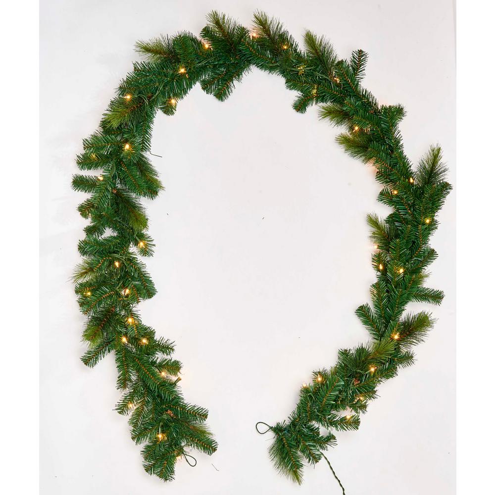 Plugin LED White Lights Christmas Garland Christmas Greenery