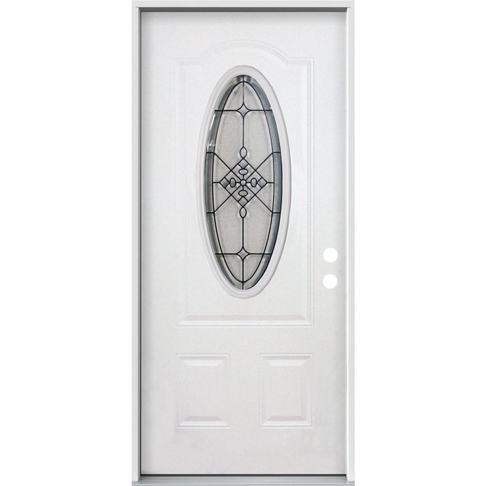Steves Sons 36 In X 80 In Classic Sable 3 4 Oval Lite Left