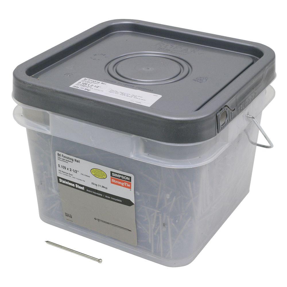 Simpson StrongTie 8d 21/2 in. 12Gauge 304 Stainless Steel Finishing