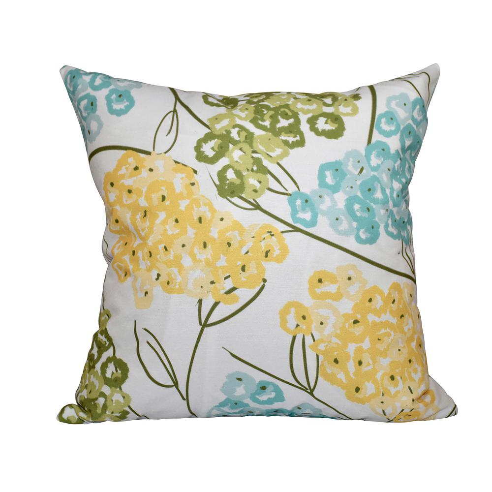 16 In X Yellow Hydrangeas Fl Print Pillow Pfn481ye2bl3 Yellow Hydrangeas Fl Print Pillow