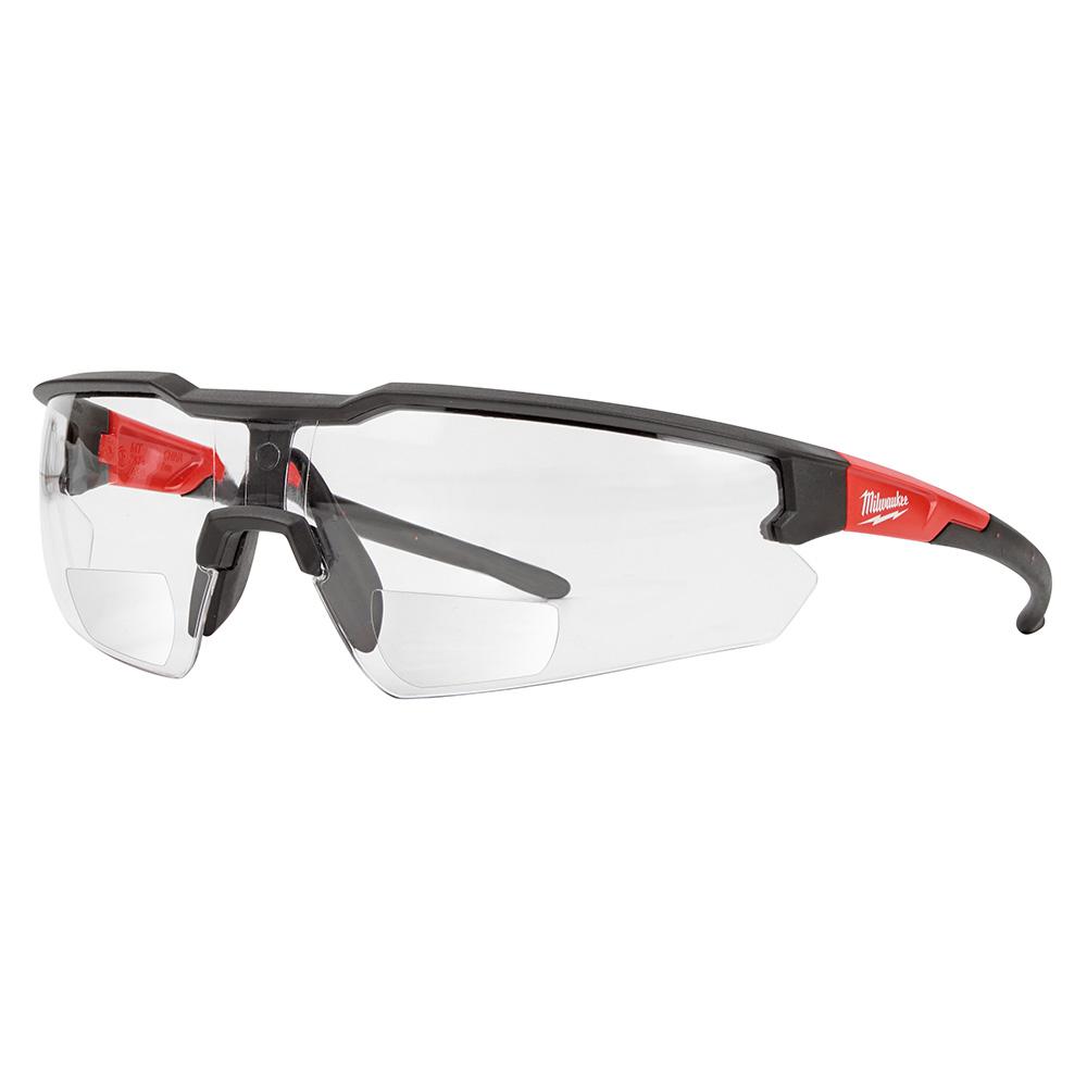 Milwaukee Bifocal Safety Glasses with +2.50 Magnified Clear Anti