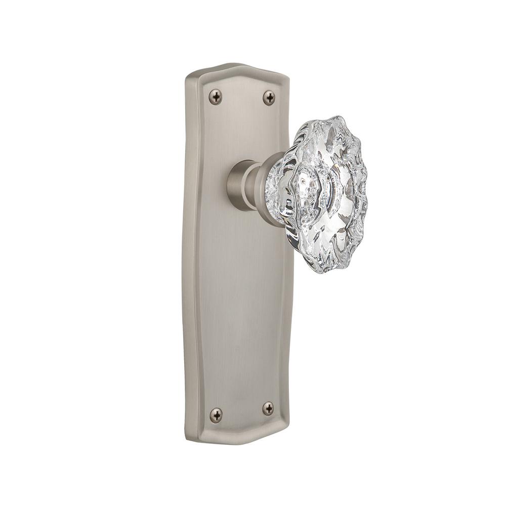 Baldwin Crystal Reserve Satin Nickel Full Dummy Door KnobFD.CRY.CSR