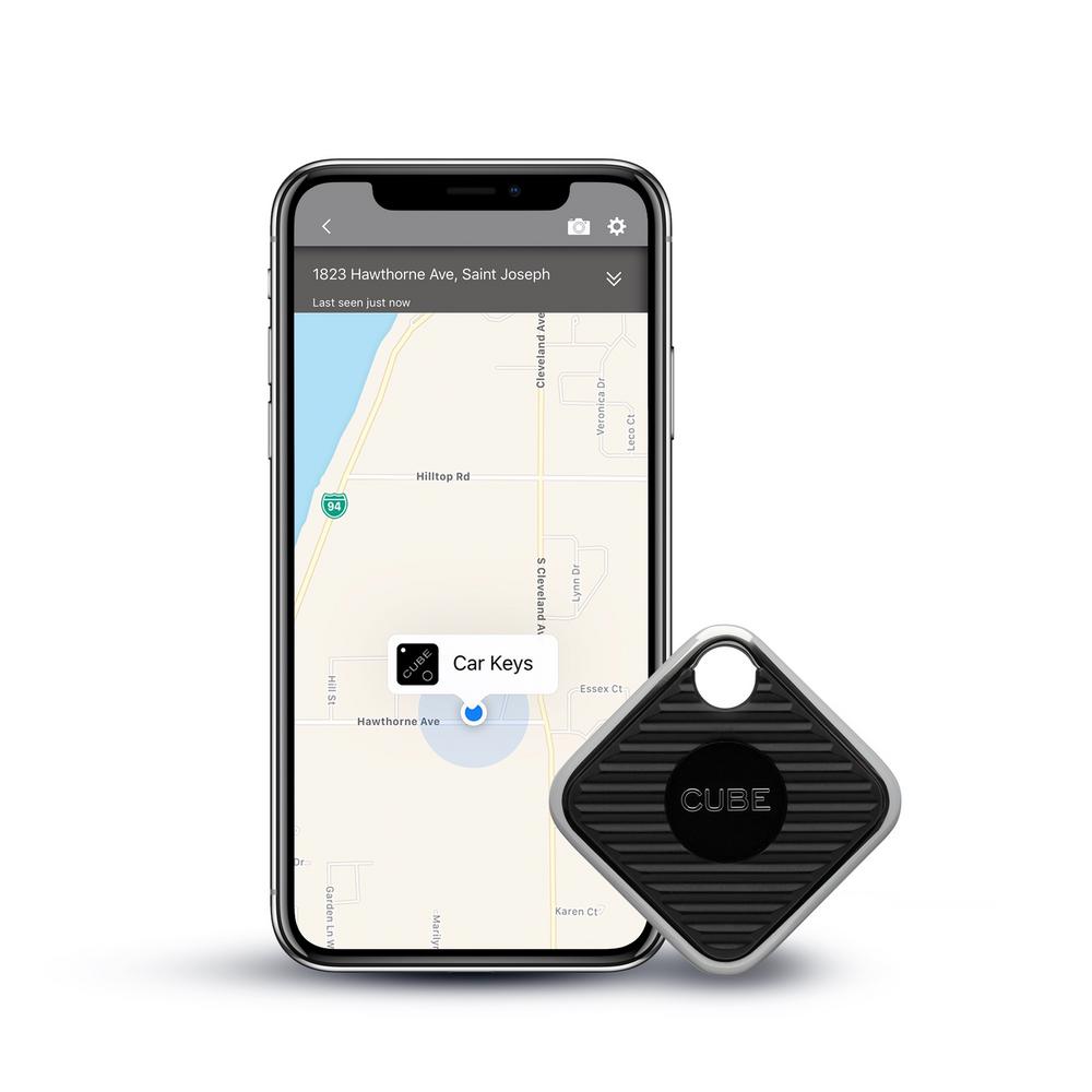 Cube Bluetooth Tracker Key Finder Phone Locator Replaceable Battery Waterproof C7002 The Home Depot