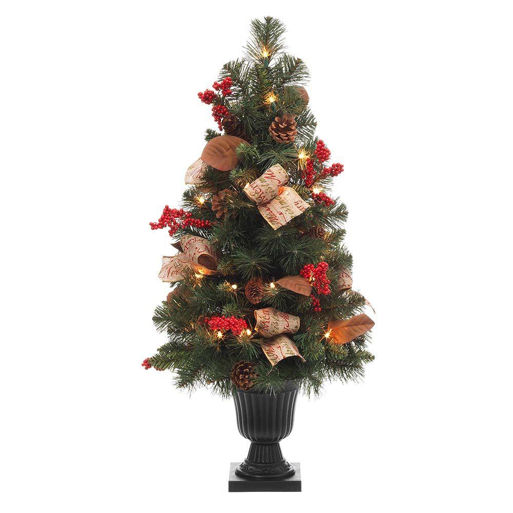 natural pine potted artificial christmas tree with pinecones red berries and burlap - Burlap Christmas Decorations For Sale natural pine potted artificial christmas tree with pinecones red berries and burlap - Burlap Christmas Decorations For Sale
