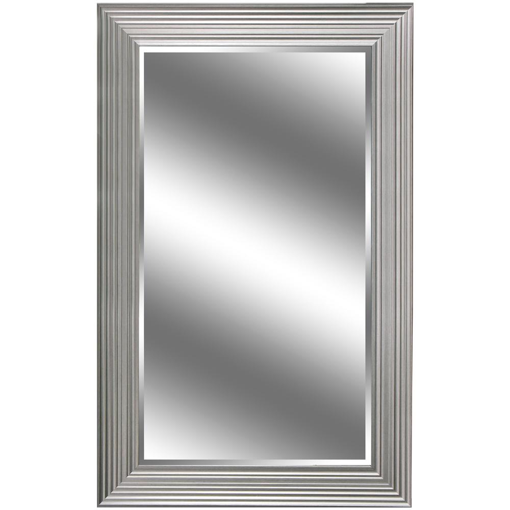 Y Decor 37 in. x 60 in. Silver Woodgrain Resin Framed MirrorEC6037SWG5S The Home Depot