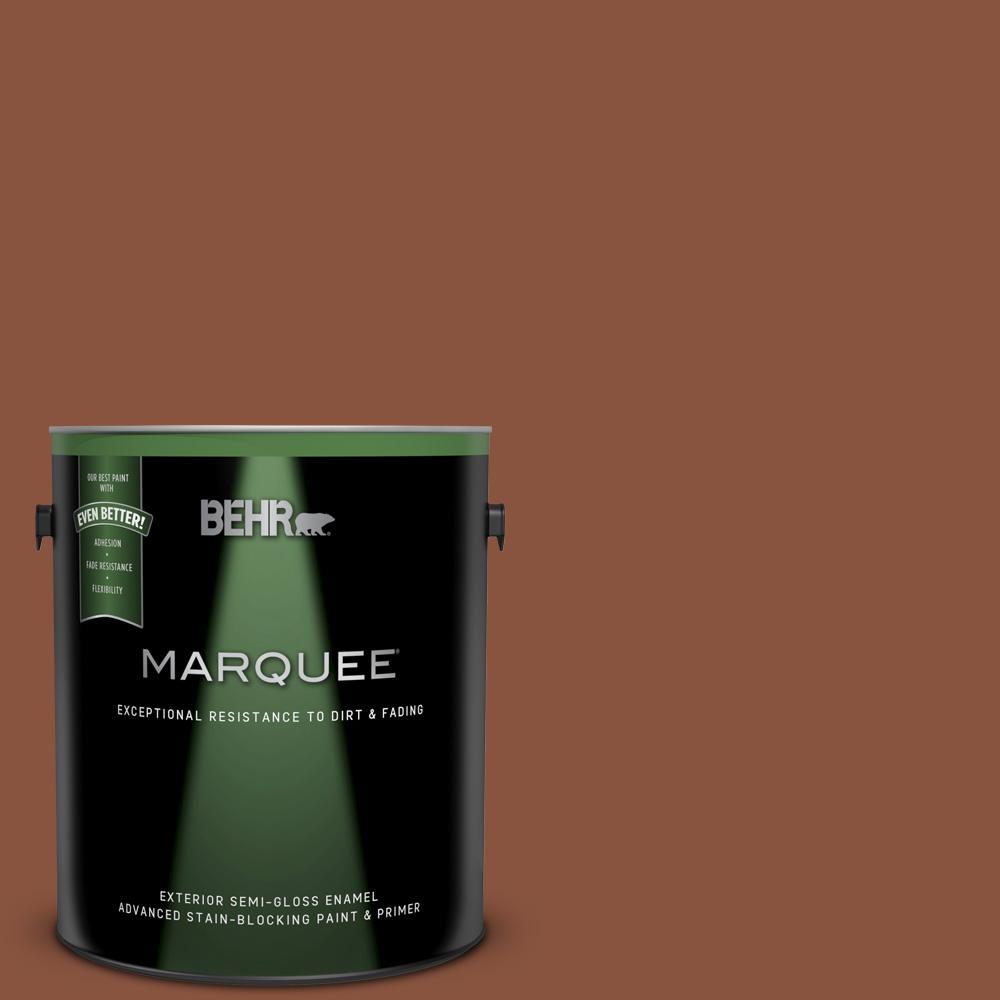 Behr Marquee 1 Gal. #s180-7 True Copper Semi-gloss Enamel Exterior Paint And Primer In One Icon