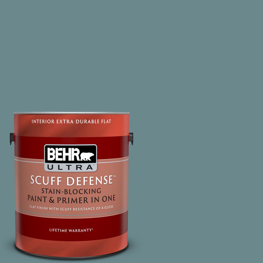 BEHR ULTRA 1 gal. PPU1306 Polaris Blue Extra Durable Flat Interior