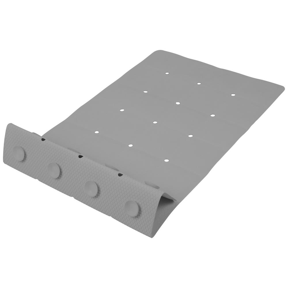 grey rubber bath mat