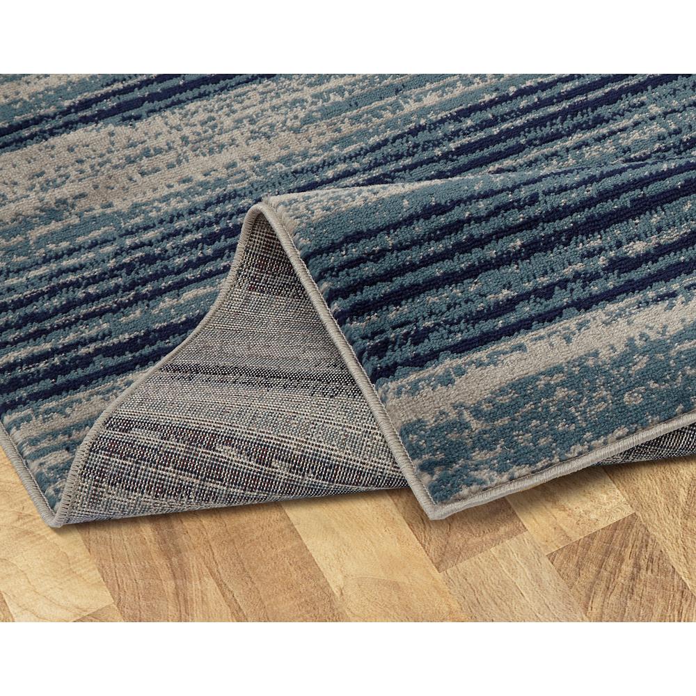 Diagona Designs Jasmin Collection Stripes Design Teal And Navy 6 Ft 7 In X 9 Ft 3 In Area Rug Jas2046 7x10 The Home Depot