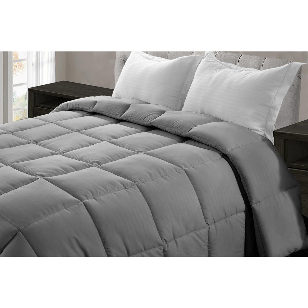 Home Dynamix Jill Dark Gray Solid Queen Comforter Hdmfs 476 The