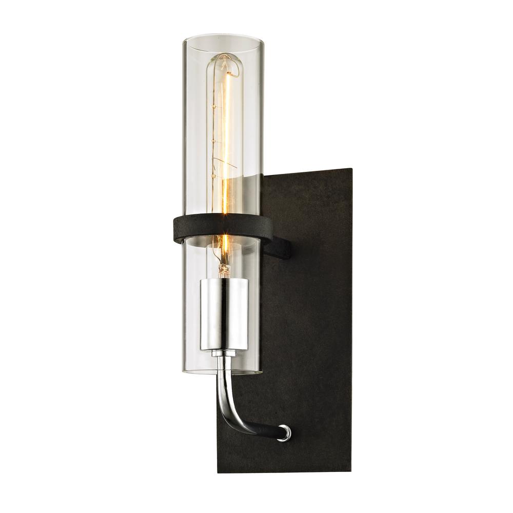 Troy Lighting Xavier 1 Light Vintage Iron 13 5 In H Wall Sconce With Clear Gl Troy Lighting Xavier 1 Light Vintage Iron 13 5 In H Wall Sconce With Clear Gl