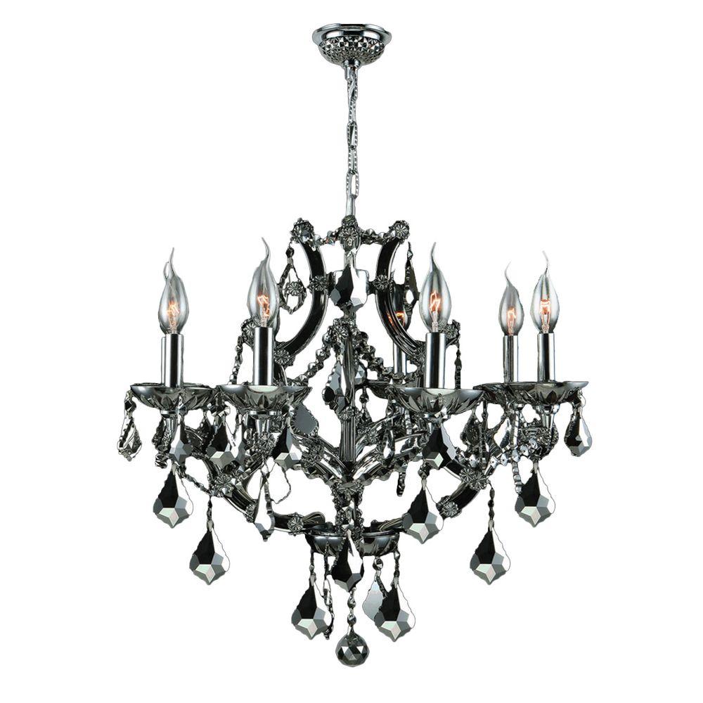 Worldwide Lighting Lyre 8 Light Chrome And Black Crystal Chandelier Worldwide Lighting Lyre 8 Light Chrome And Black Crystal Chandelier