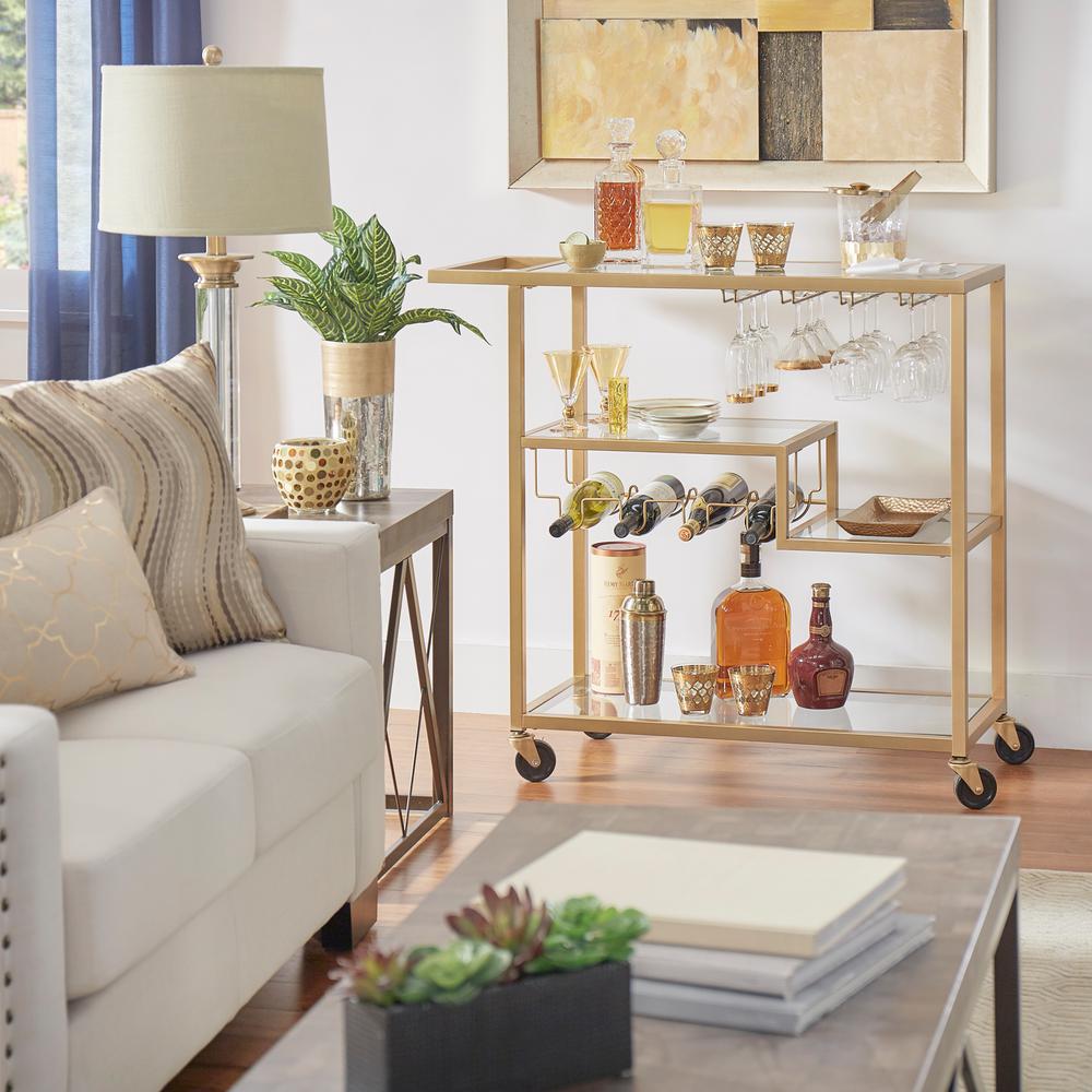 Winter Retreat Bar Carts Shop by Room The Home Depot