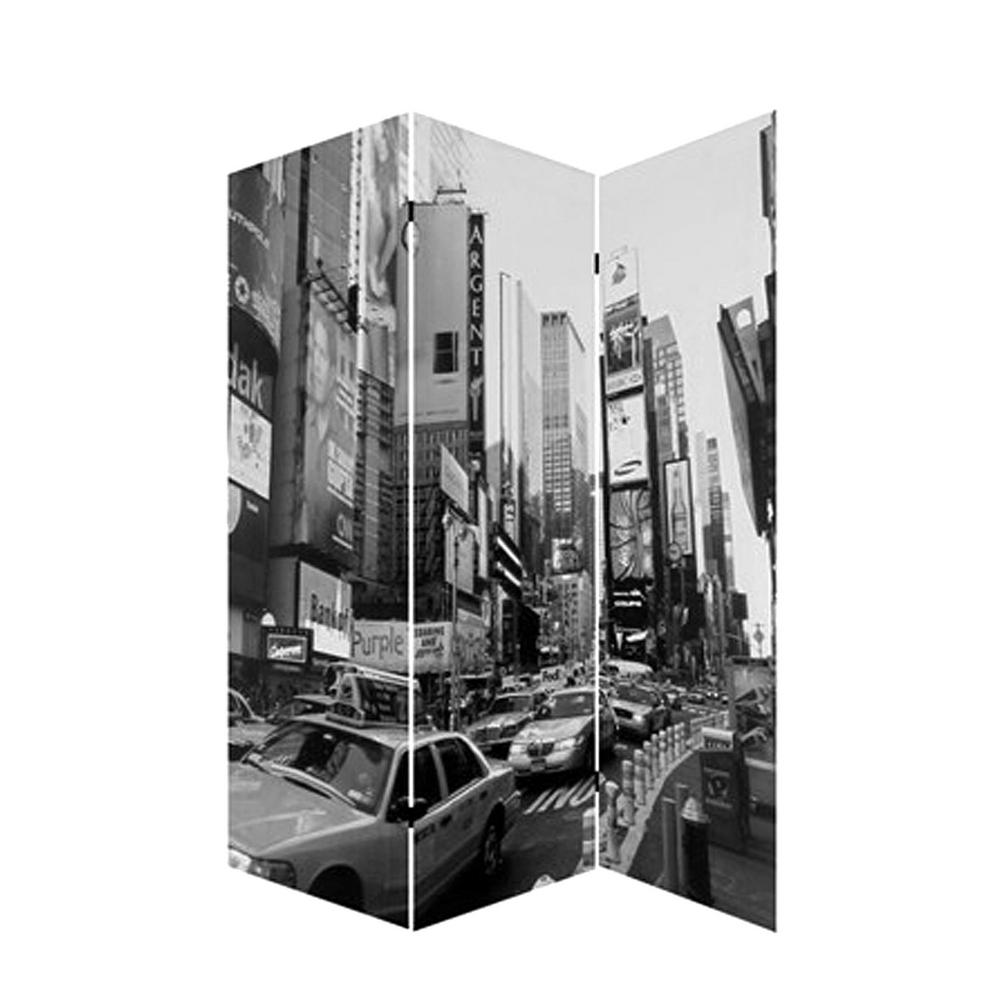 New York City 6 Ft Multi Color 3 Panel Room Divider Sg 115 The New York City 6 Ft Multi Color 3 Panel Room Divider