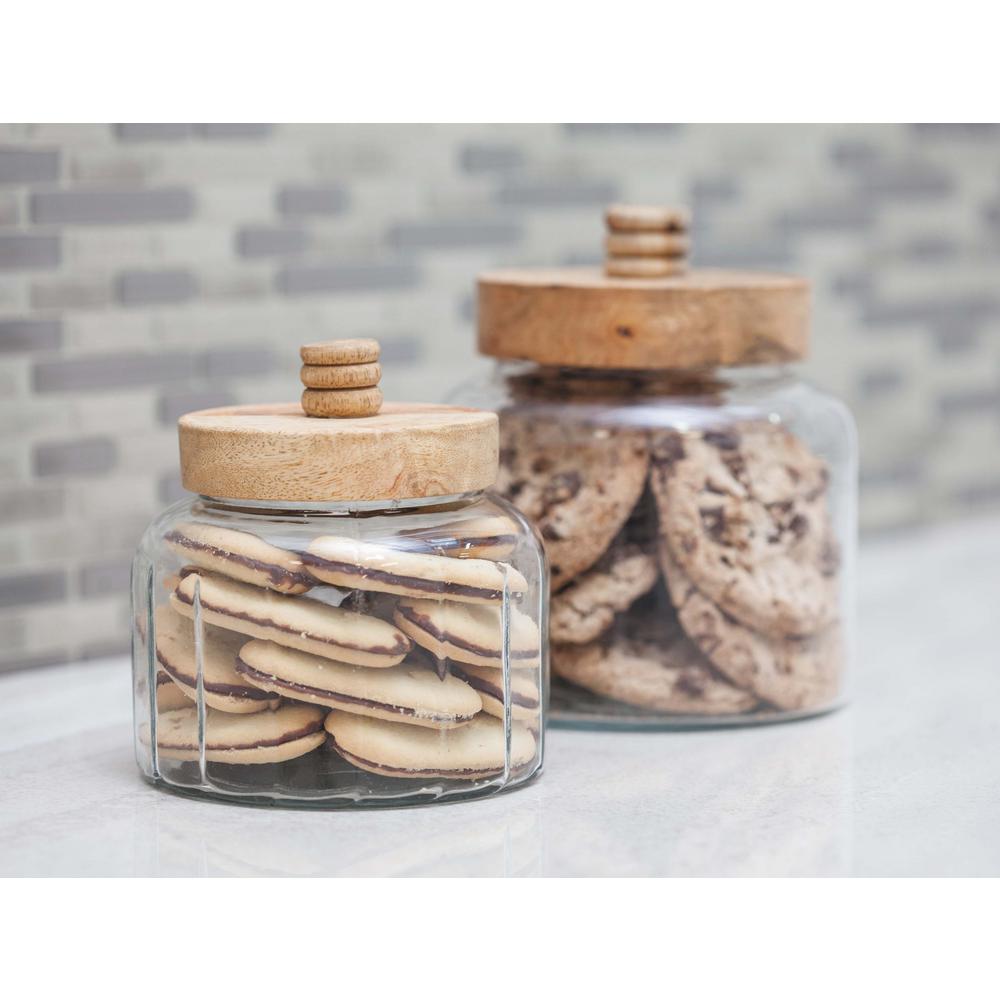 Home Decorators Collection Jacinda Clear Glass Jar with Rope Handle