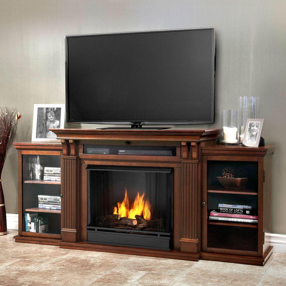 Real Flame Calie Entertainment 67 in. Media Console Ventless Gel Fuel