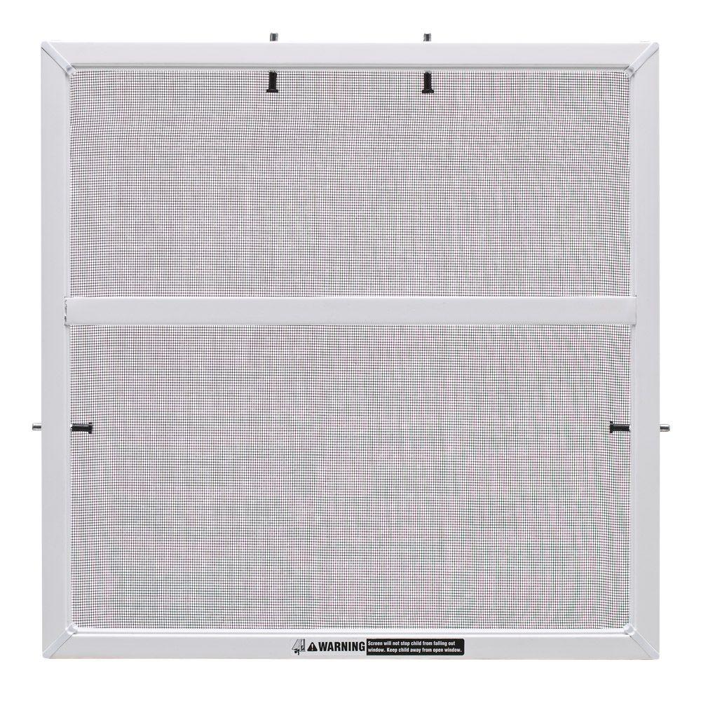 Jeld Wen 28 In X 38 White Aluminum Framed Window Screen With White Aluminum Framed Window Screen With