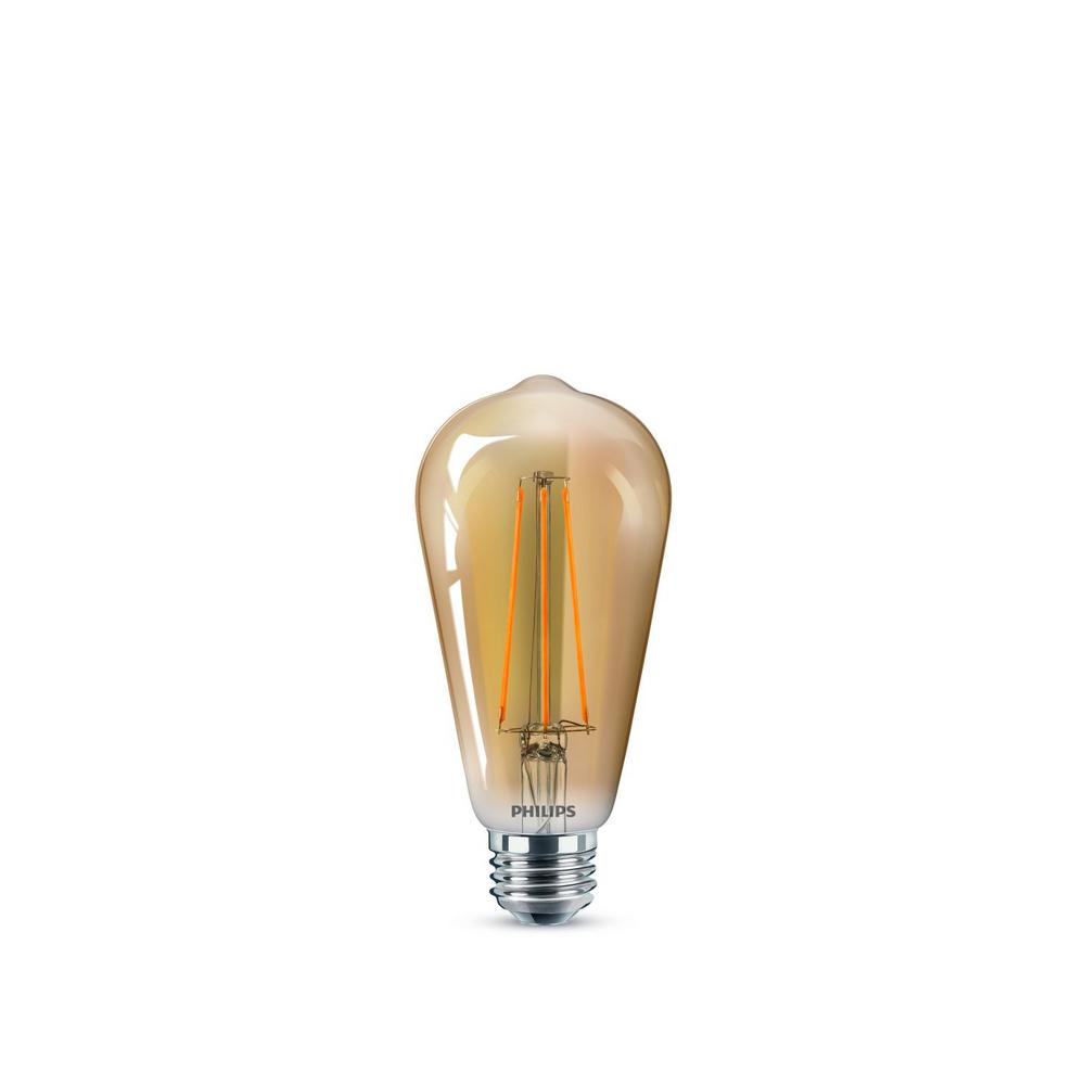 E26 Base BORT 4.5W Dimmable 350LM 2200K Yellow Amber Glass 40W Equivalent 9 Pack Antique Flexible LED Filament Light Bulb ST19//ST64 Vintage Edison LED Bulb