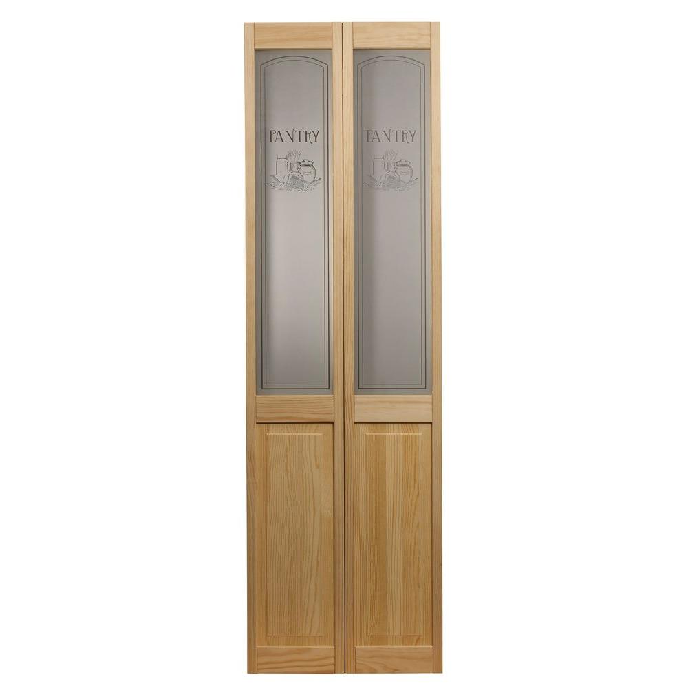 Pinecroft 36 In X 80 In Optique Clear Full Lite Glass Wood Pine