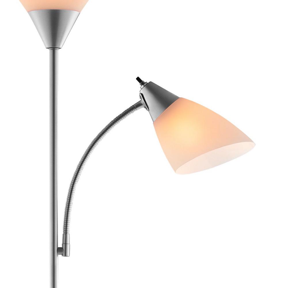 Mediterranean Lamps Black Floor Lamp, 3 Way Rotary Switch Floor Lamp