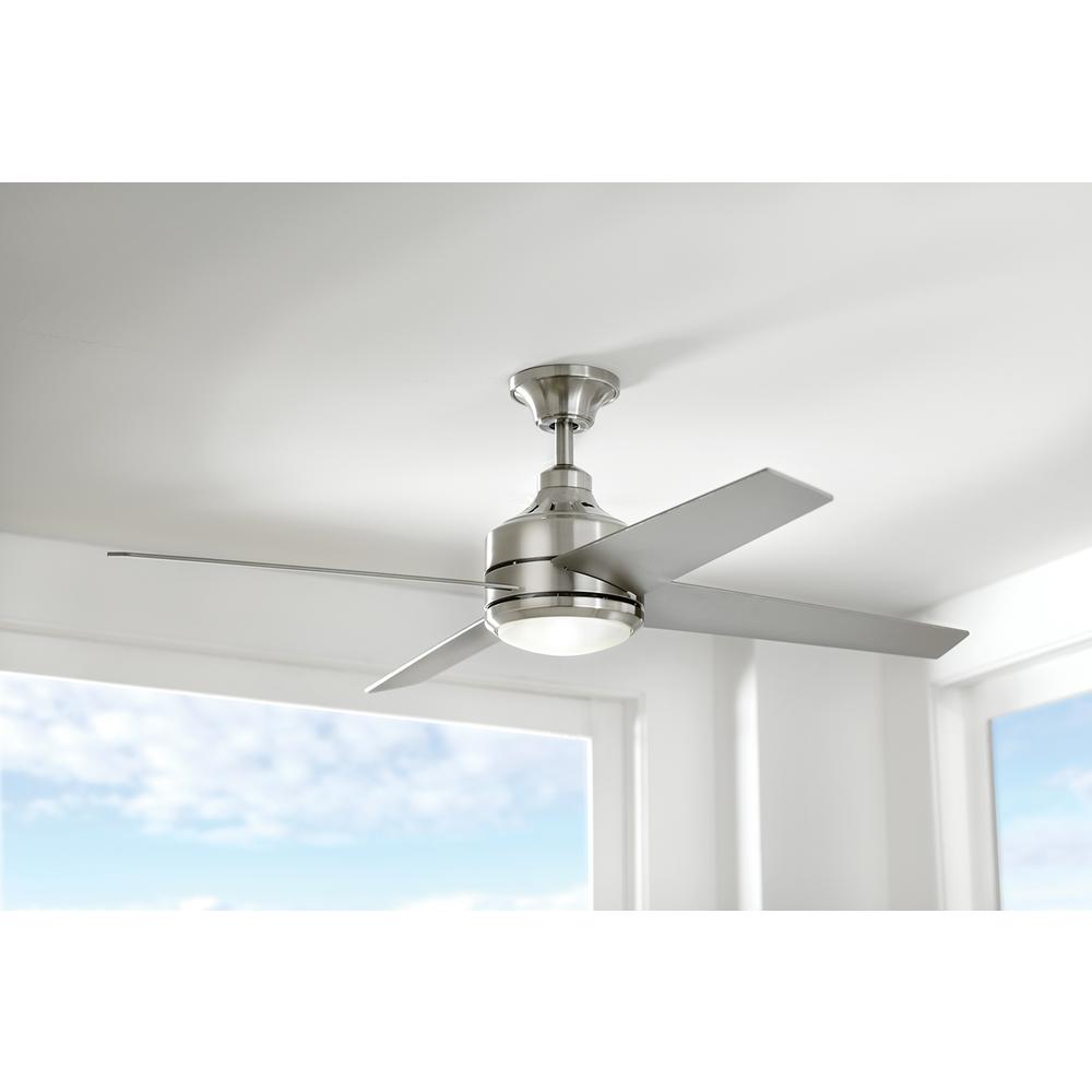 Home Decorators Collection Mercer 52 In Led Indoor Brushed Nickel