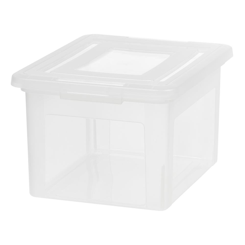Iris 35 Qt Dual Purpose Letter And Legal Size File Storage Box In Clear