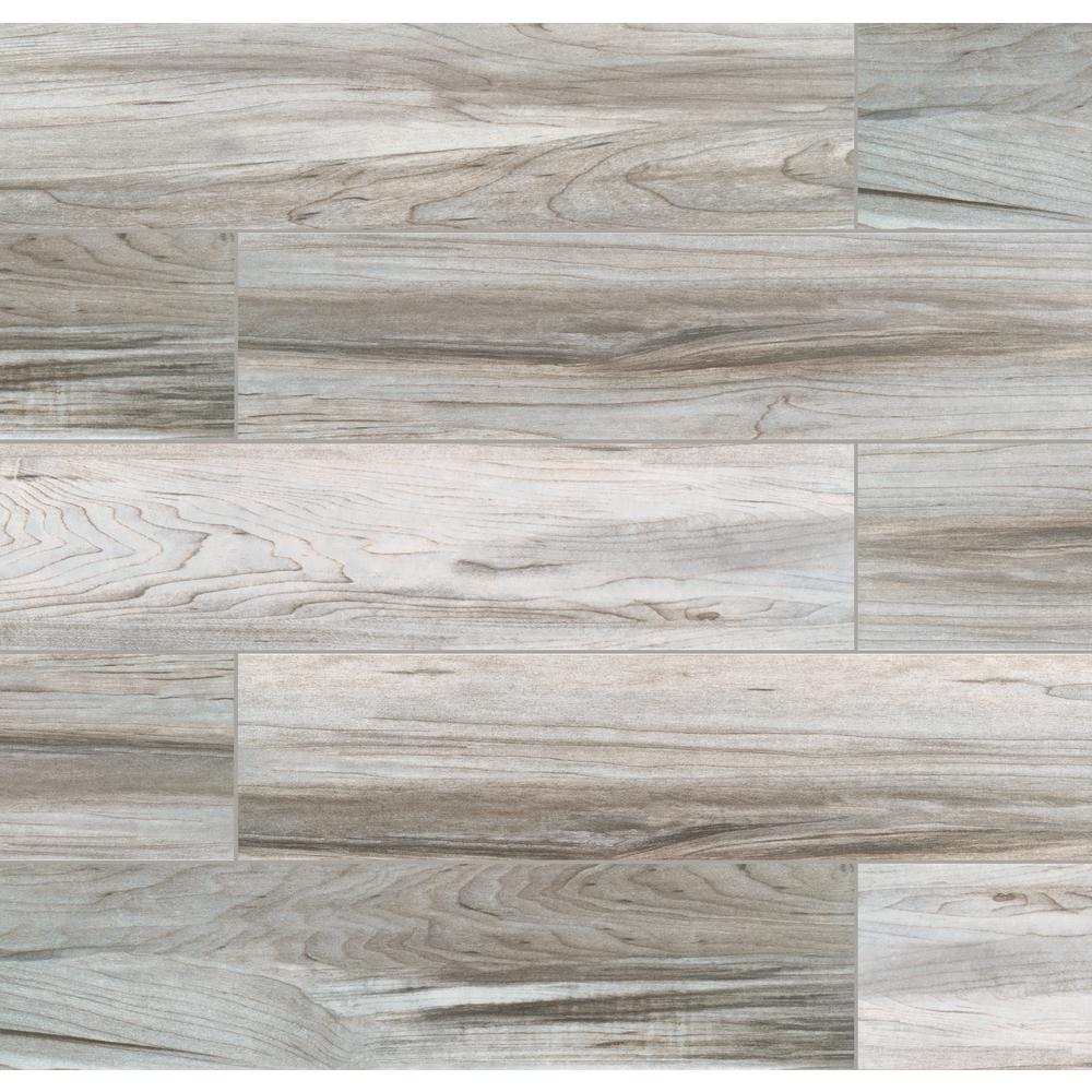 MSI Carolina Timber Grey 6 in. x 24 in. Glazed Ceramic Floor and Wall