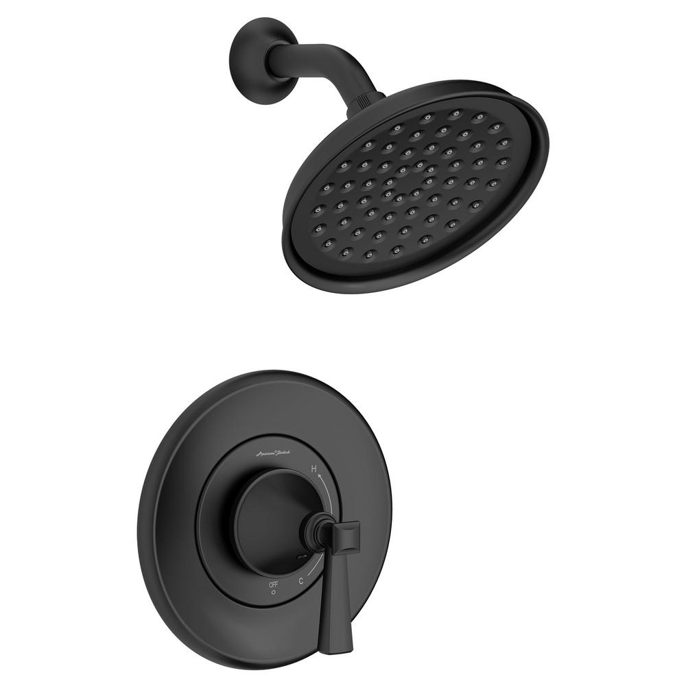 American Standard Rumson SingleHandle 1Spray Shower Faucet with 1.8 GPM in Matte Black (Valve