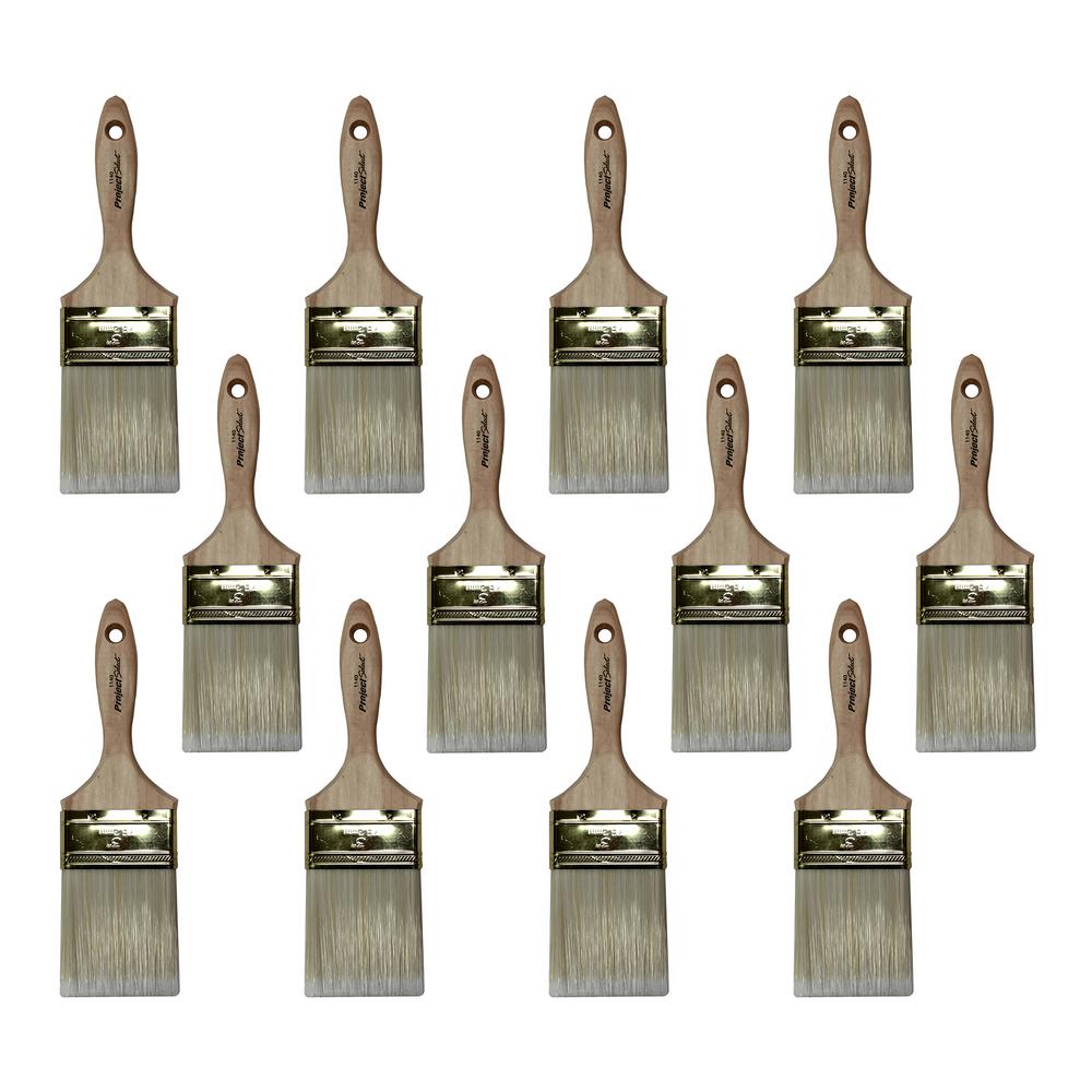 Linzer 3 in. Flat Polyester Paint Brush (12Pack)HD1140 3"12PK The