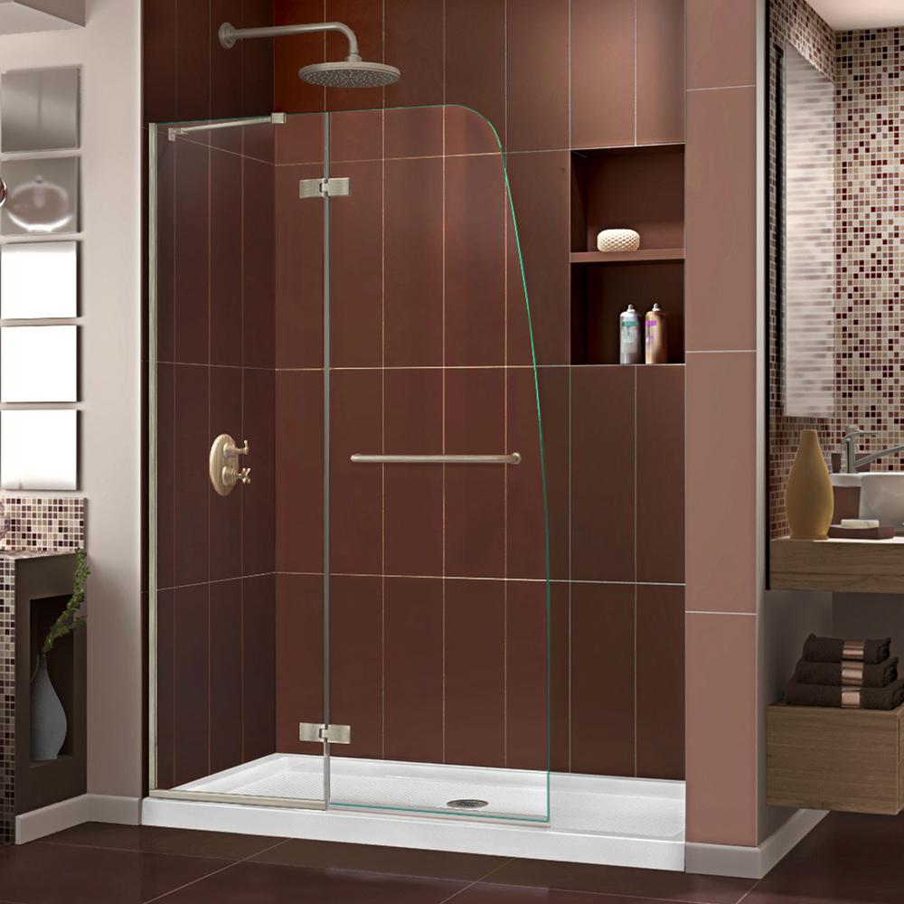 Delta Simplicity 60 X 71 1 2 In Frameless Mod Soft Close Sliding Shower Door In Nickel With 1 4 In 6mm Clear Glass Sd3443150 The Home Depot