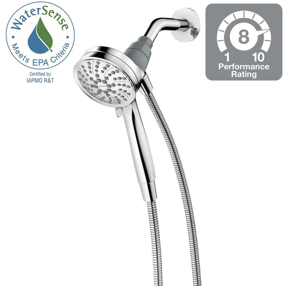 MOEN Attract 6 Spray 4 In Hand Shower With Magnetix In Chrome 26000   Chrome Moen Hand Held Showerheads 26000 64 1000 