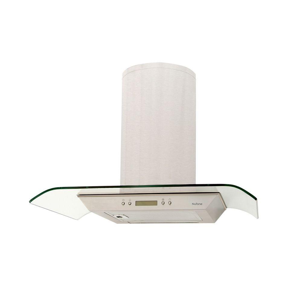 NuTone NS5400 29.5 in. Bent Glass Convertible Chimney Range Hood in