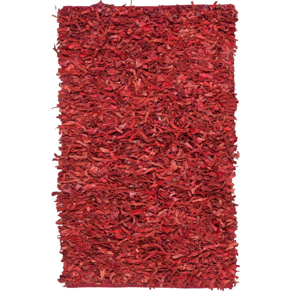 Safavieh Leather Red 8 Ft X 10 Area Rug
