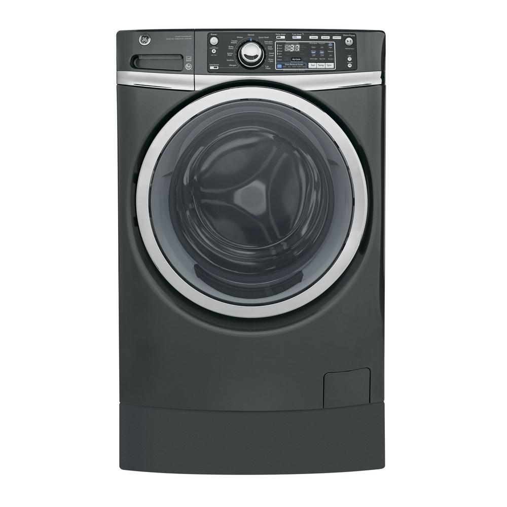 GE 4.9 cu. ft. High Efficiency Front Load Washer with Steam in Diamond