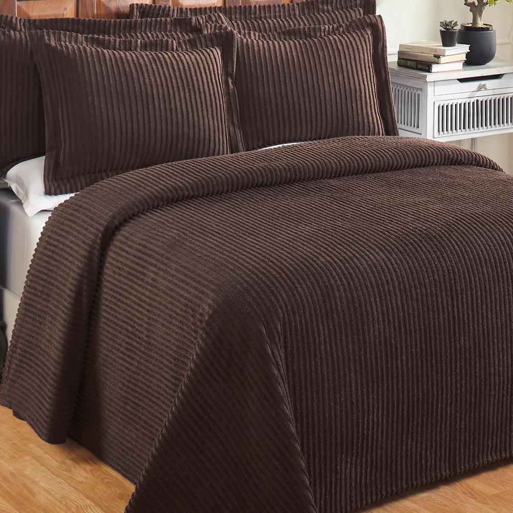 Better Trends Aspen 120 In X 110 In Chocolate King Bedspread Ss