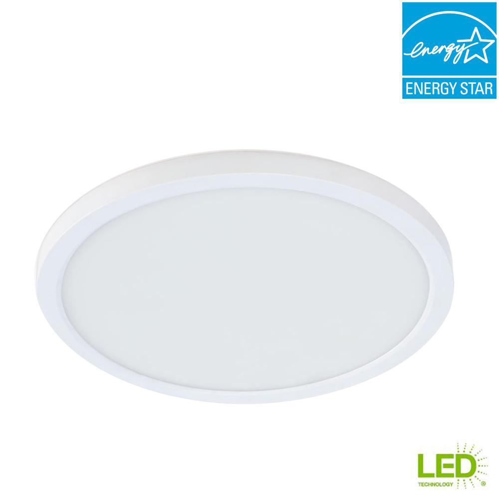 Daylight Flush Mount Lights Lighting The Home Depot J Box 12 Watt Dimmable White Integrated Led
