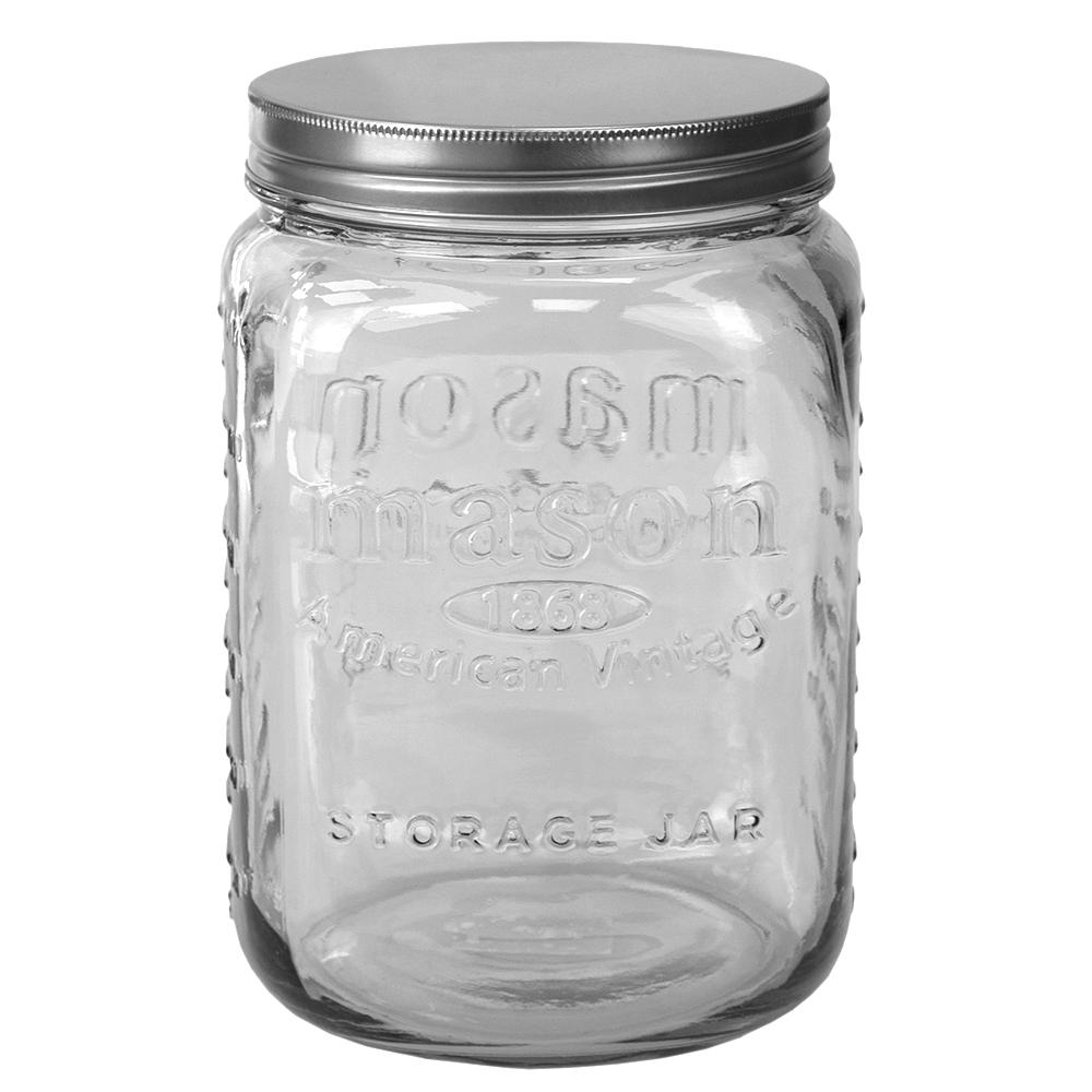 large clear plastic storage jars